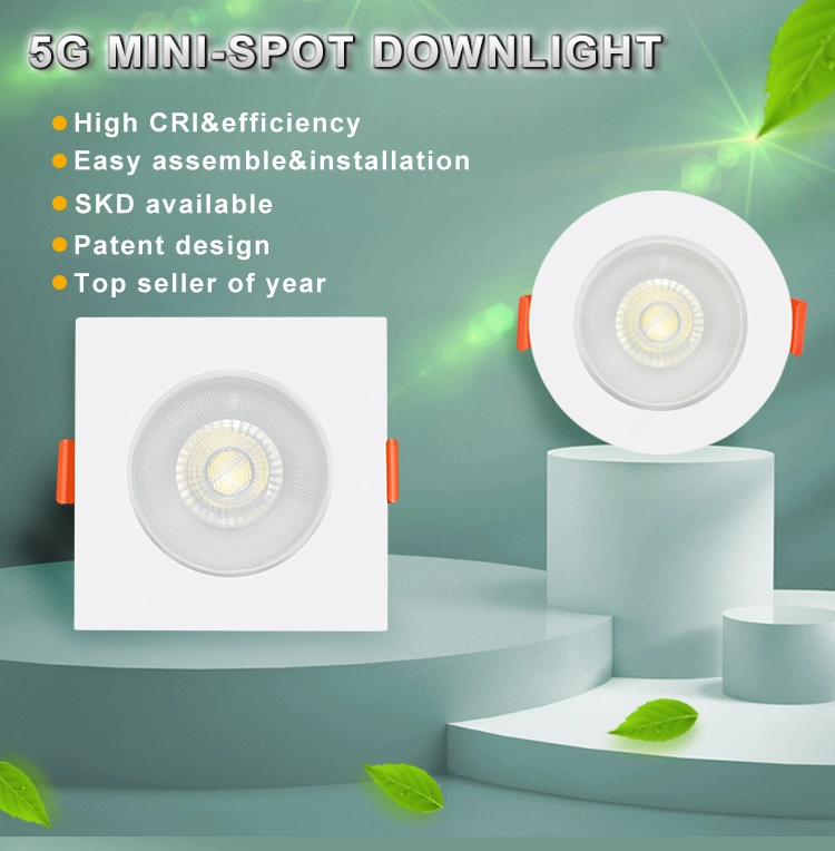 Wholesale Slim PC 5W LED Mini Recessed Ceiling Adjustable Spotlight Downlight Light