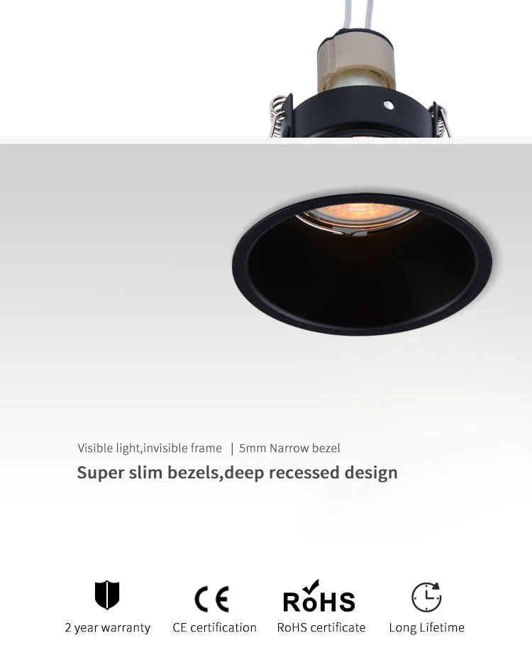 Recessed GU10 Spot Light Die Casting Alu LED Downlight for Living Room