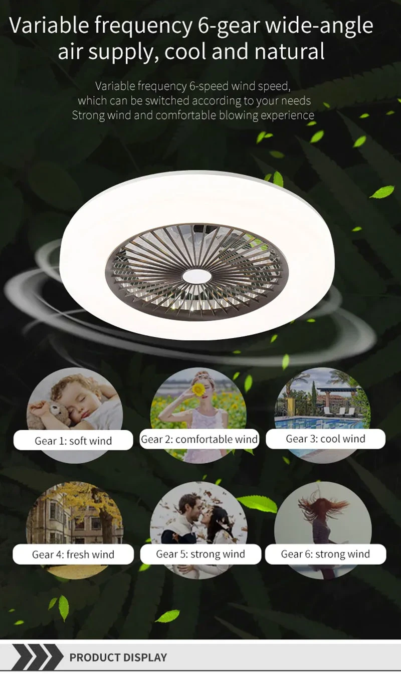 Best Modern Bedroom Home Living Room 18" LED Lamp Ceiling Fan with Light and Remote Control