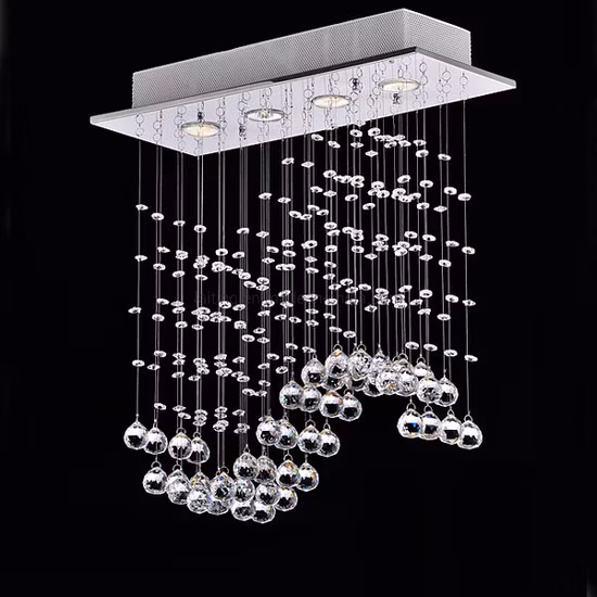 American Lampara Colgante Crystal LED Suspension Lustre Moderne