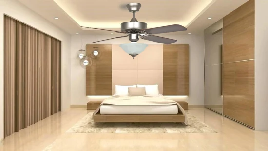 Appareil ménager cristal noir mat magnifique ventilateur de plafond à lame de ventilateur réversible avec lumière LED ventilateur de plafond de salon de chambre à coucher