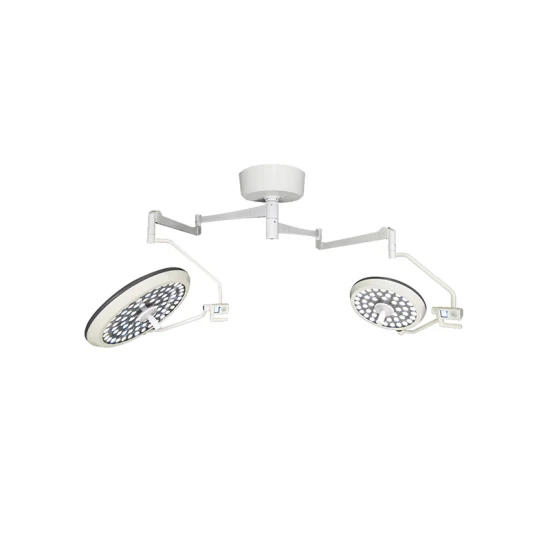 Lampe chirurgicale sans ombre à double bras à LED montée au plafond médicale pour salle d'ot