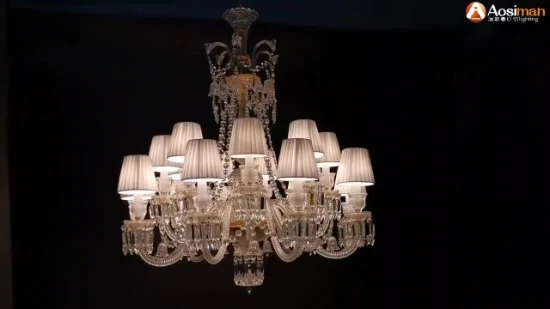 Projet d'hôtel Arana Lampara Pendant Lighting Lustre en cristal de lampe de plafond