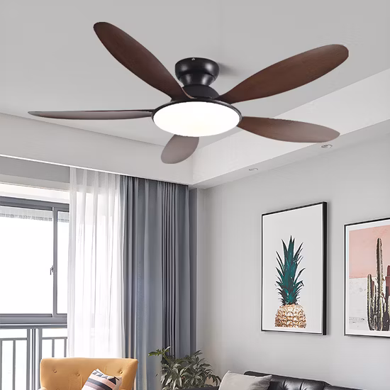 Usine électrique CE DC 56 pouces ventilateur de plafond 60 pouces avec anneau en argent